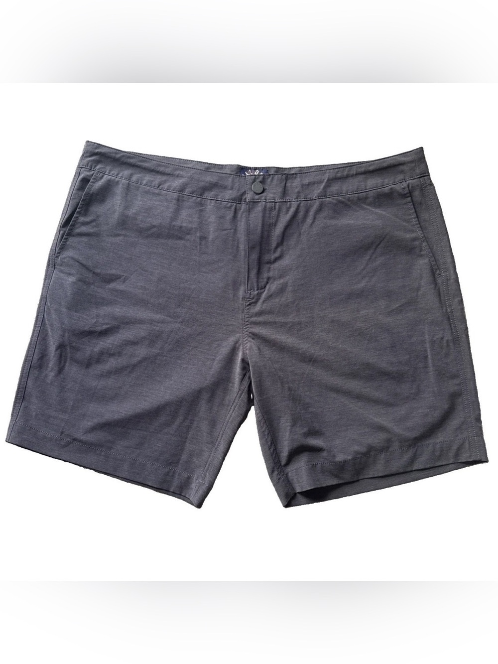 Faherty All Day Hybrid Shorts 42 Charcoal Gray Gorpcore Stretch Outdoor Swim Run